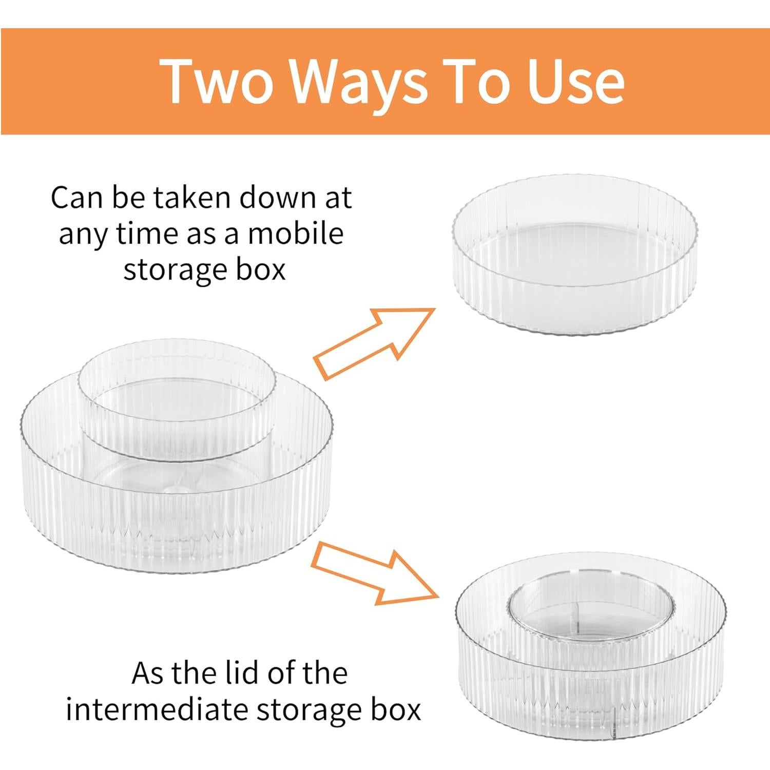 Organizador giratorio 2 niveles vacane para cocina y baño