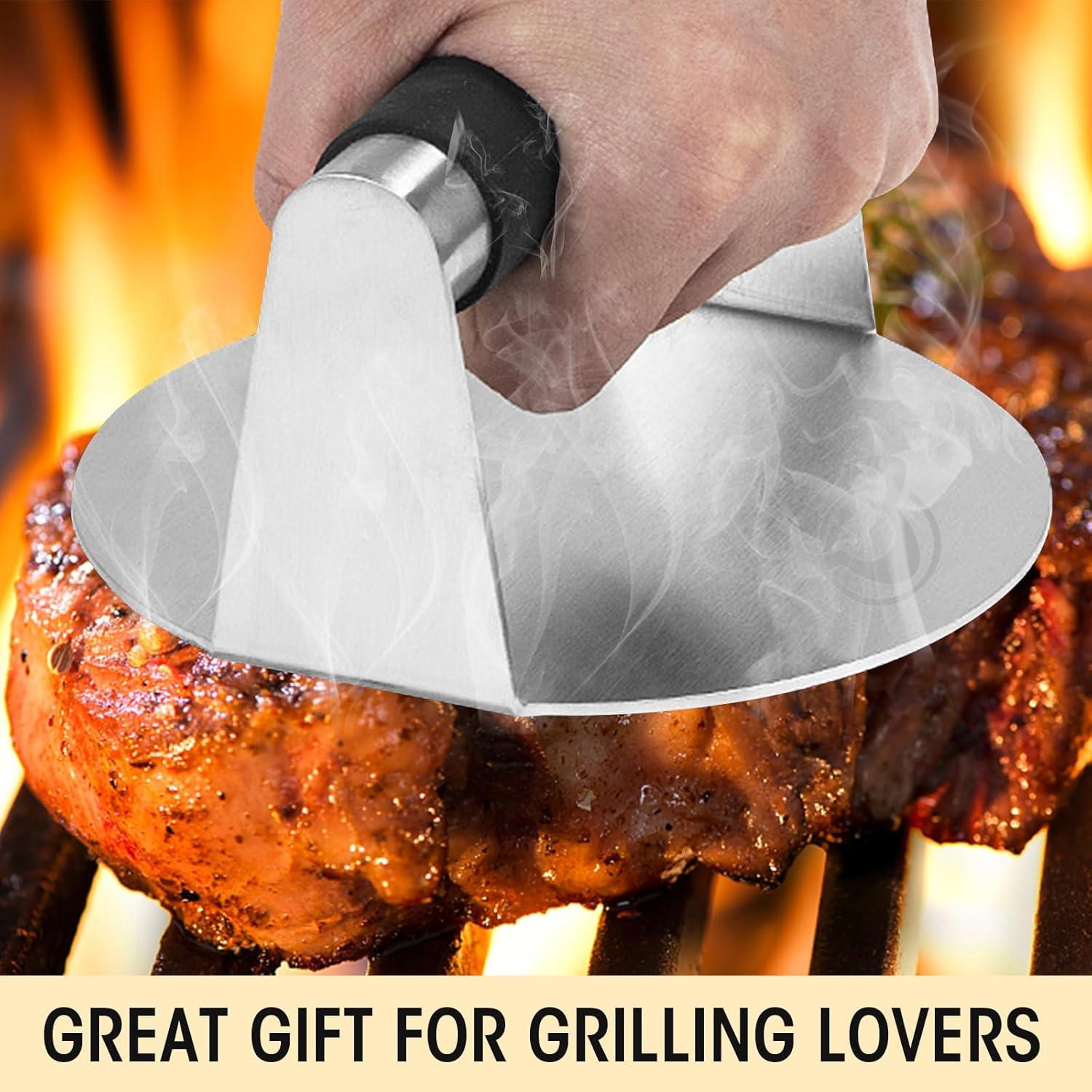 Prensa de Hamburguesas PMYEK de Acero Inoxidable 14 cm