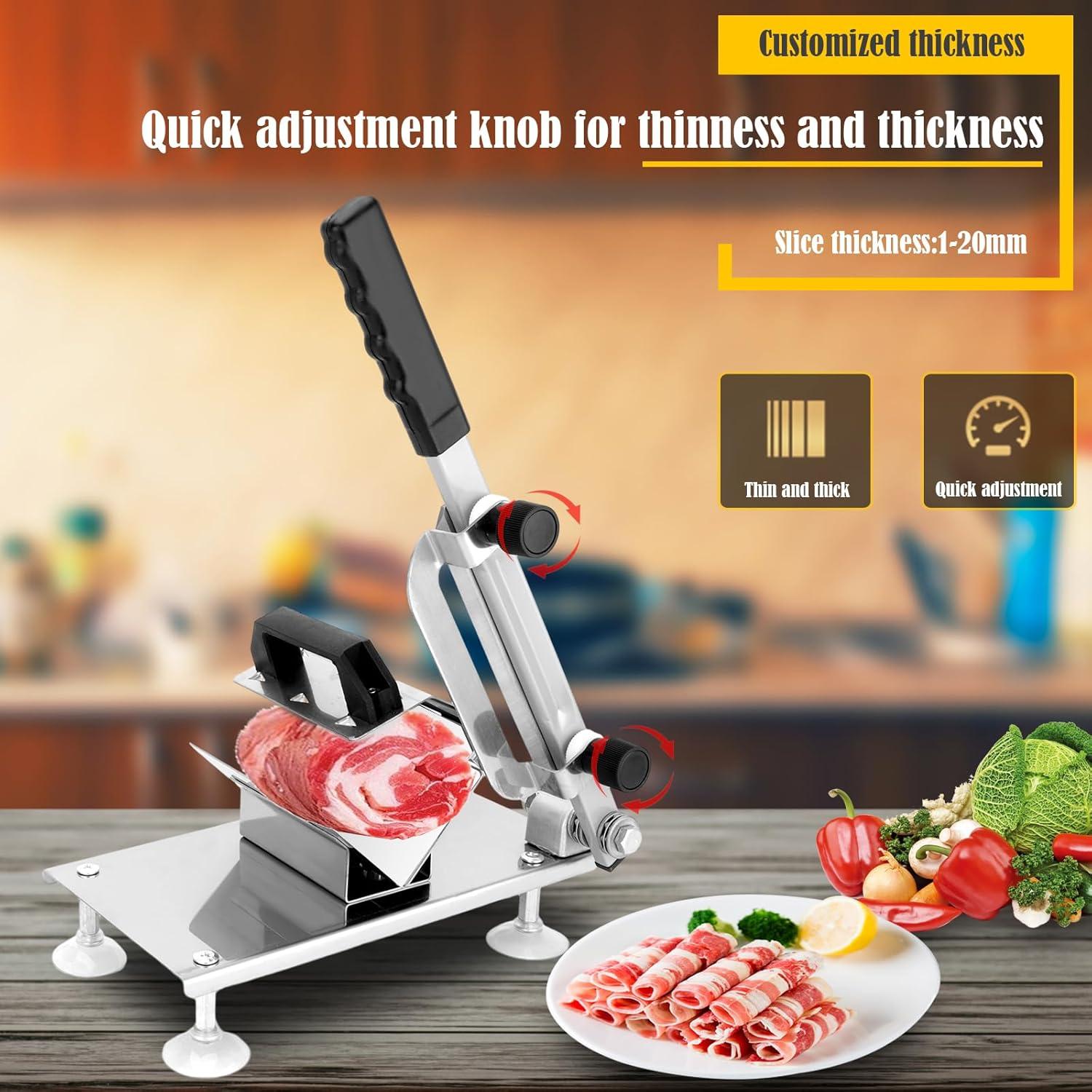 Cortadora de Carne Congelada Manual CHENKENI 1-20 mm Acero Inoxidable