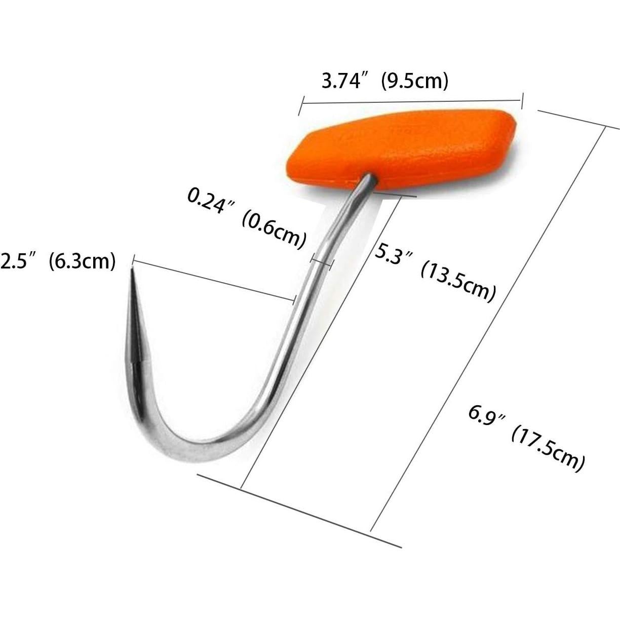 Ganchos de Acero Inoxidable LGEGE en T para Carnicería - 4 Pcs