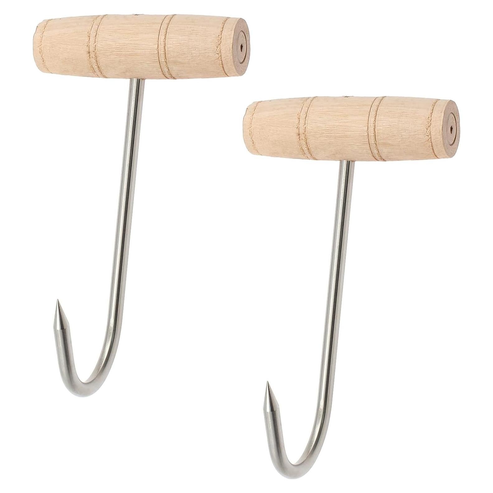 Ganchos de Carne Bonsicoky 2PCS Acero Inoxidable 17.78 cm