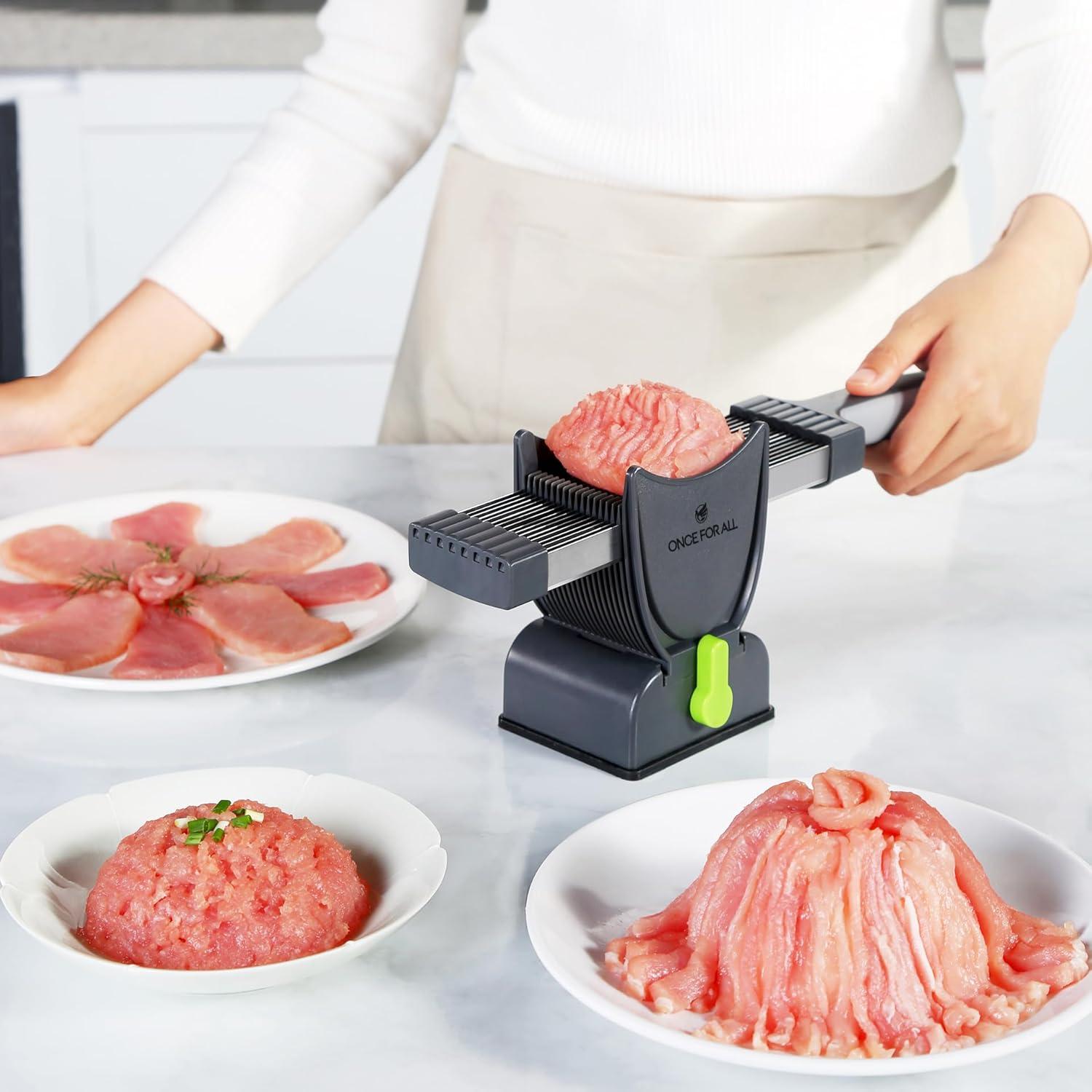 Cortador de Carne Manual ONCE PARA TODOS - Acero Inoxidable 21.5 cm