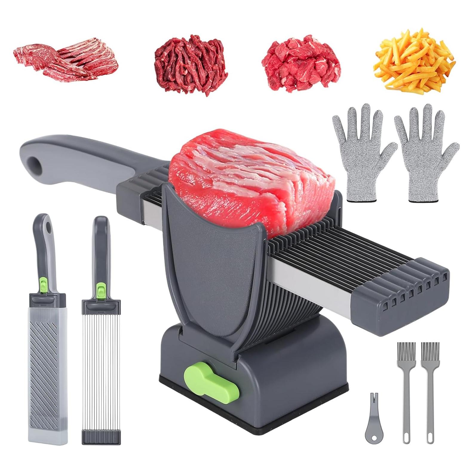 Cortador de Carne Manual ChuTonTu 20.32 cm Gris Ajustable