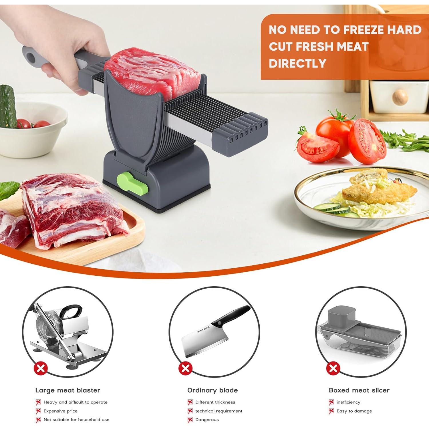 Cortador de Carne Manual ChuTonTu 20.32 cm Gris Ajustable