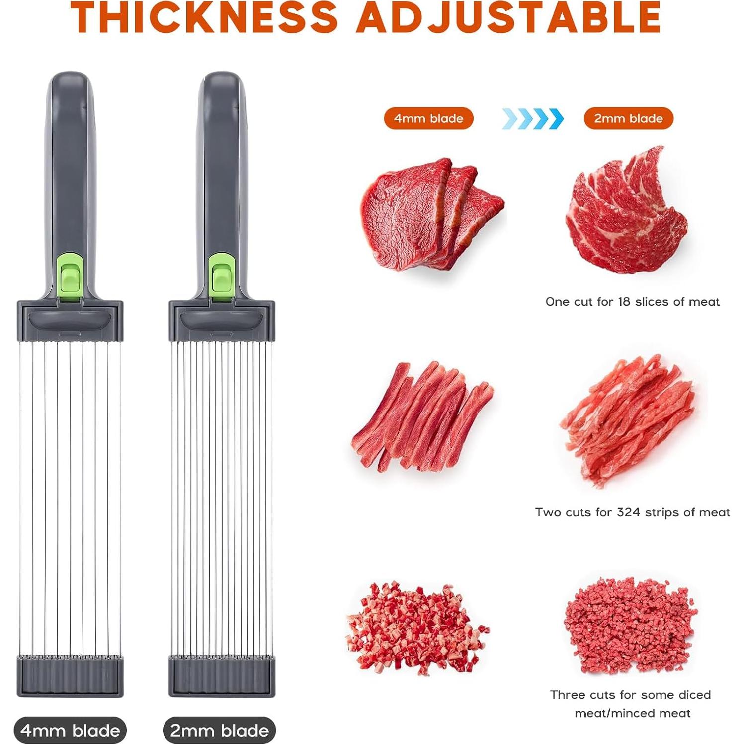 Cortador de Carne Manual ChuTonTu 20.32 cm Gris Ajustable