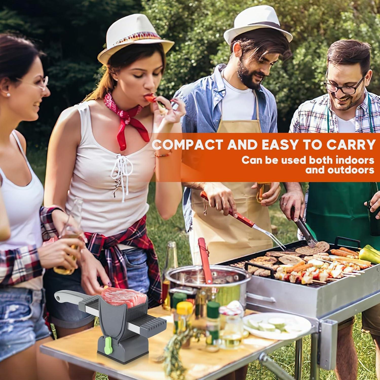 Cortador de Carne Manual ChuTonTu 20.32 cm Gris Ajustable