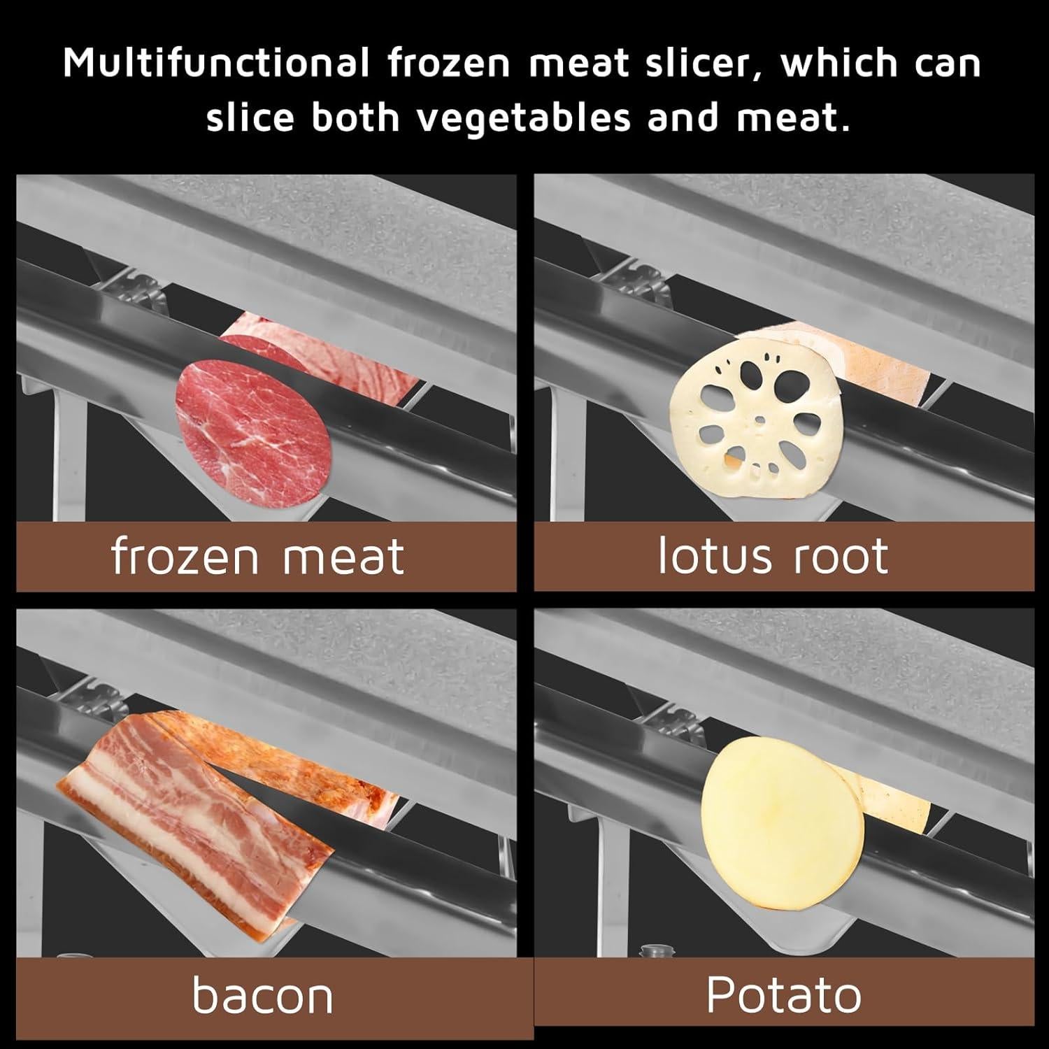 Cortadora de Carne Manual WRJMV de Acero Inoxidable 17 cm