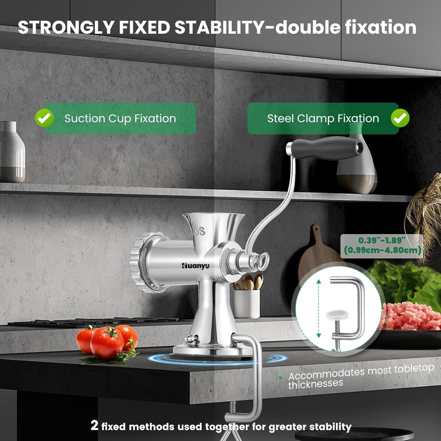 Molinillo de Carne Manual Huanyu - Acero Inoxidable 3.22 kg