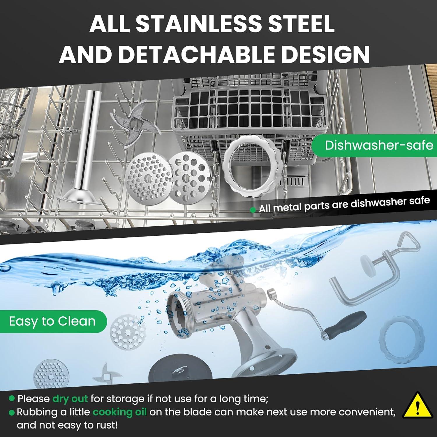 Molinillo de Carne Manual Huanyu - Acero Inoxidable 3.22 kg