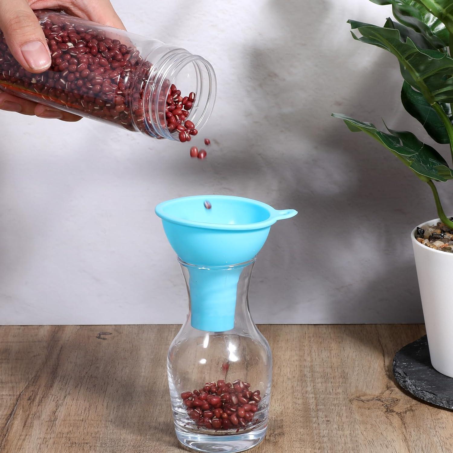 Juego de 4 embudos de silicona Alrhso de boca ancha 8.1 cm