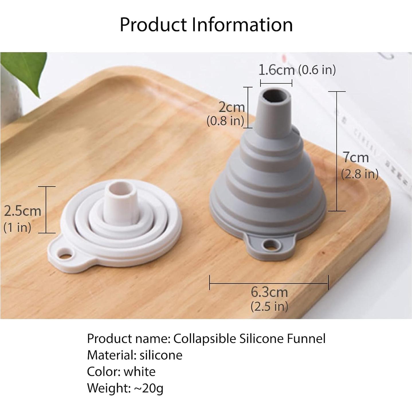 Juego de 2 Embudos Plegables de Silicona Mistifi - Grado Alimenticio