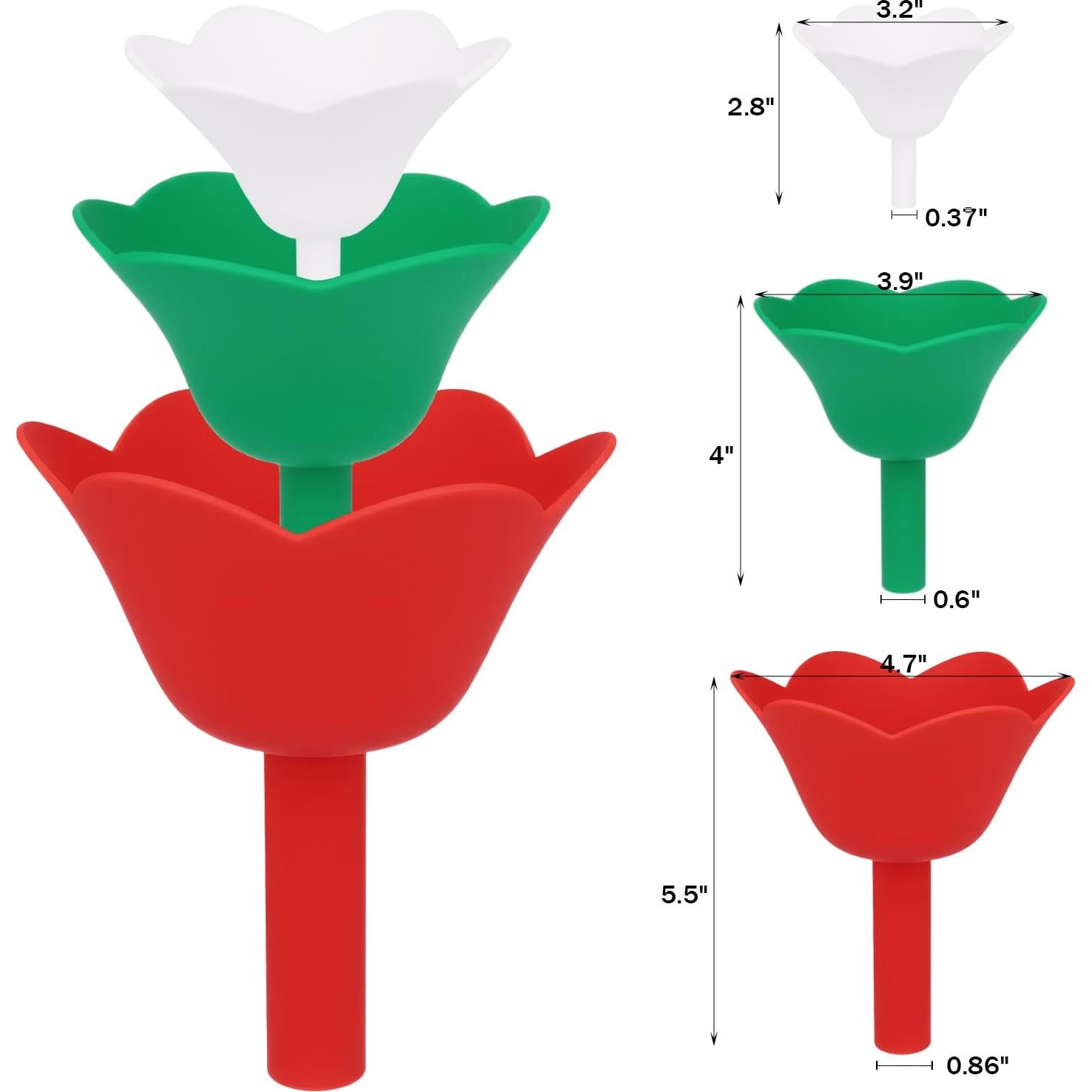 Juego de Embudos de Silicona NiuXTool 3 Piezas - Flexibles y Plegables