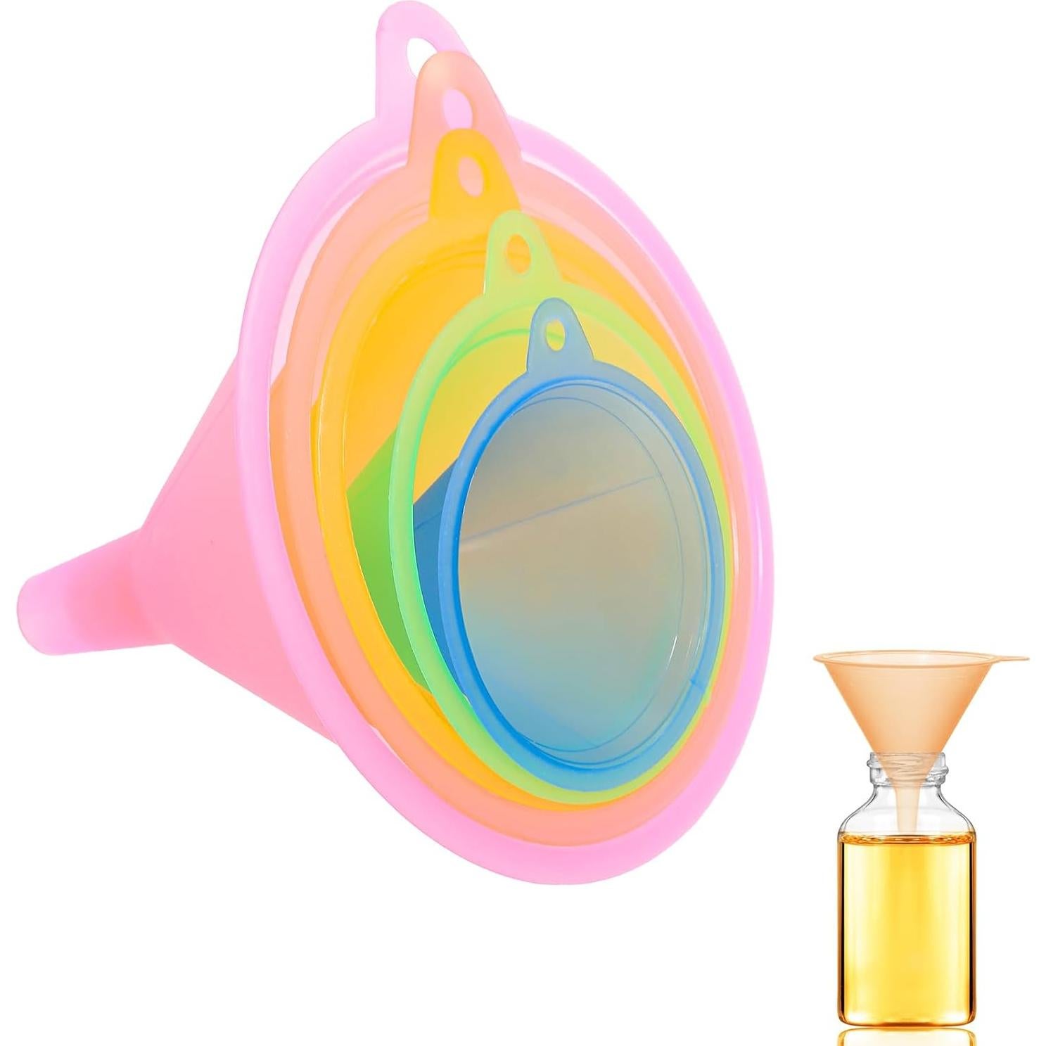 Juego de 5 Embudos de Plástico Multiusos para Cocina