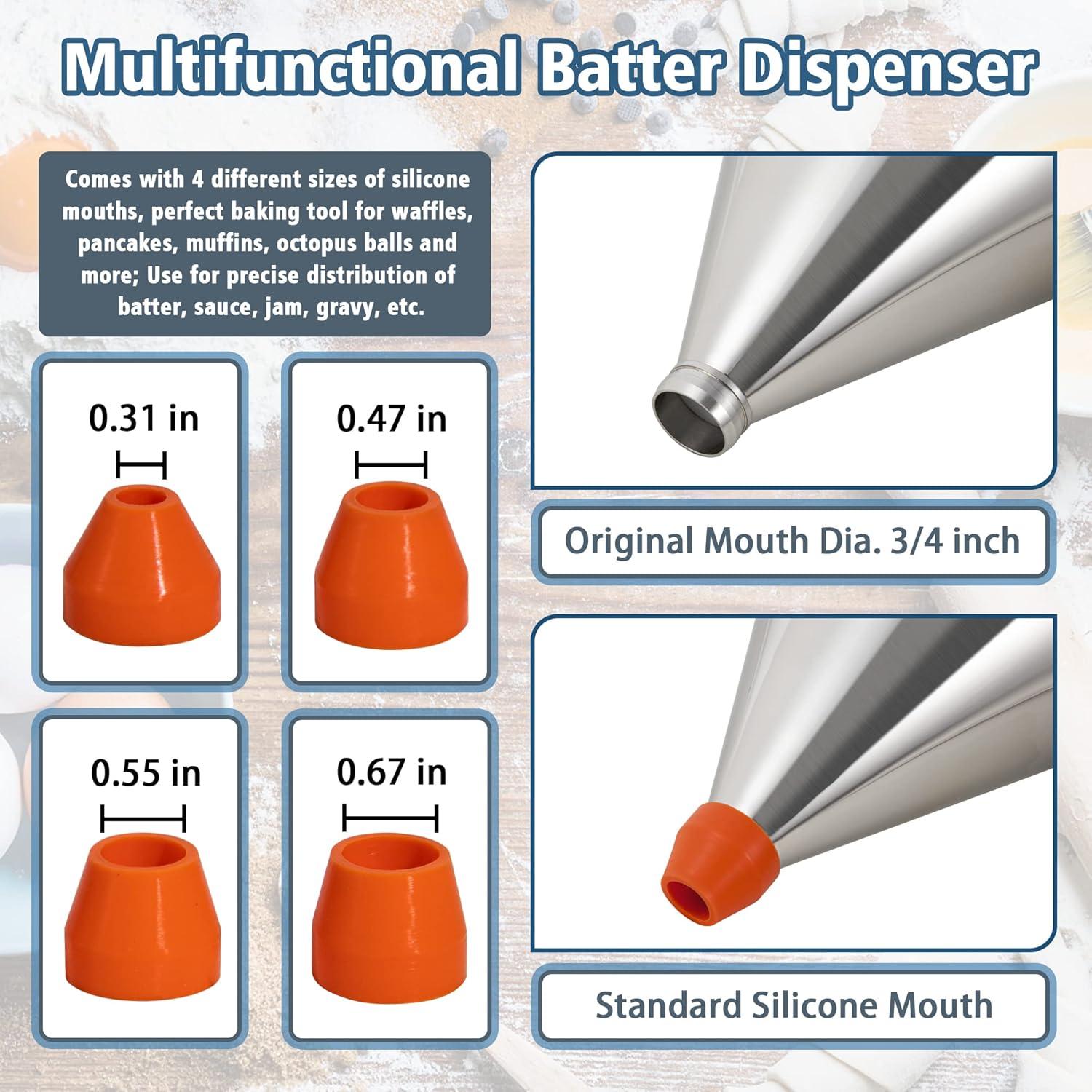 Dispensador de Masa para Panqueques MyLifeUNIT 1.2L Acero Inoxidable