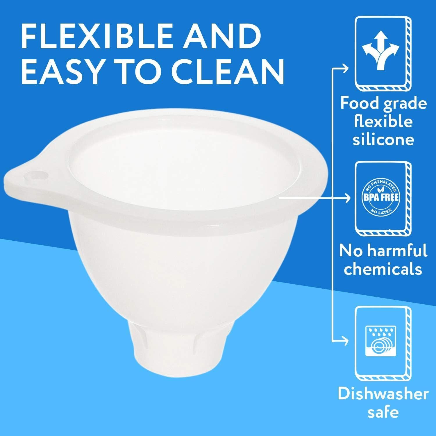 Embudo de Silicona Impresa Boca Ancha 8.26 cm Libre de BPA