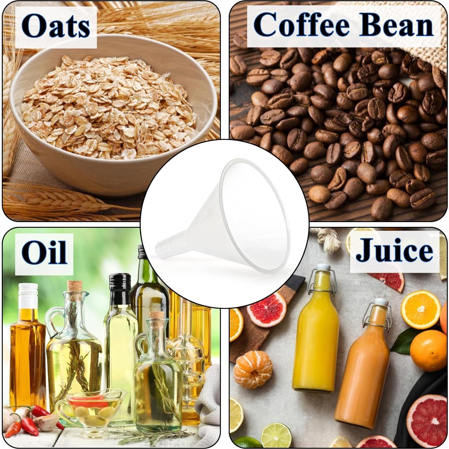 Juego de 20 Embudos de Plástico Tebery 11.9 cm Boca Ancha