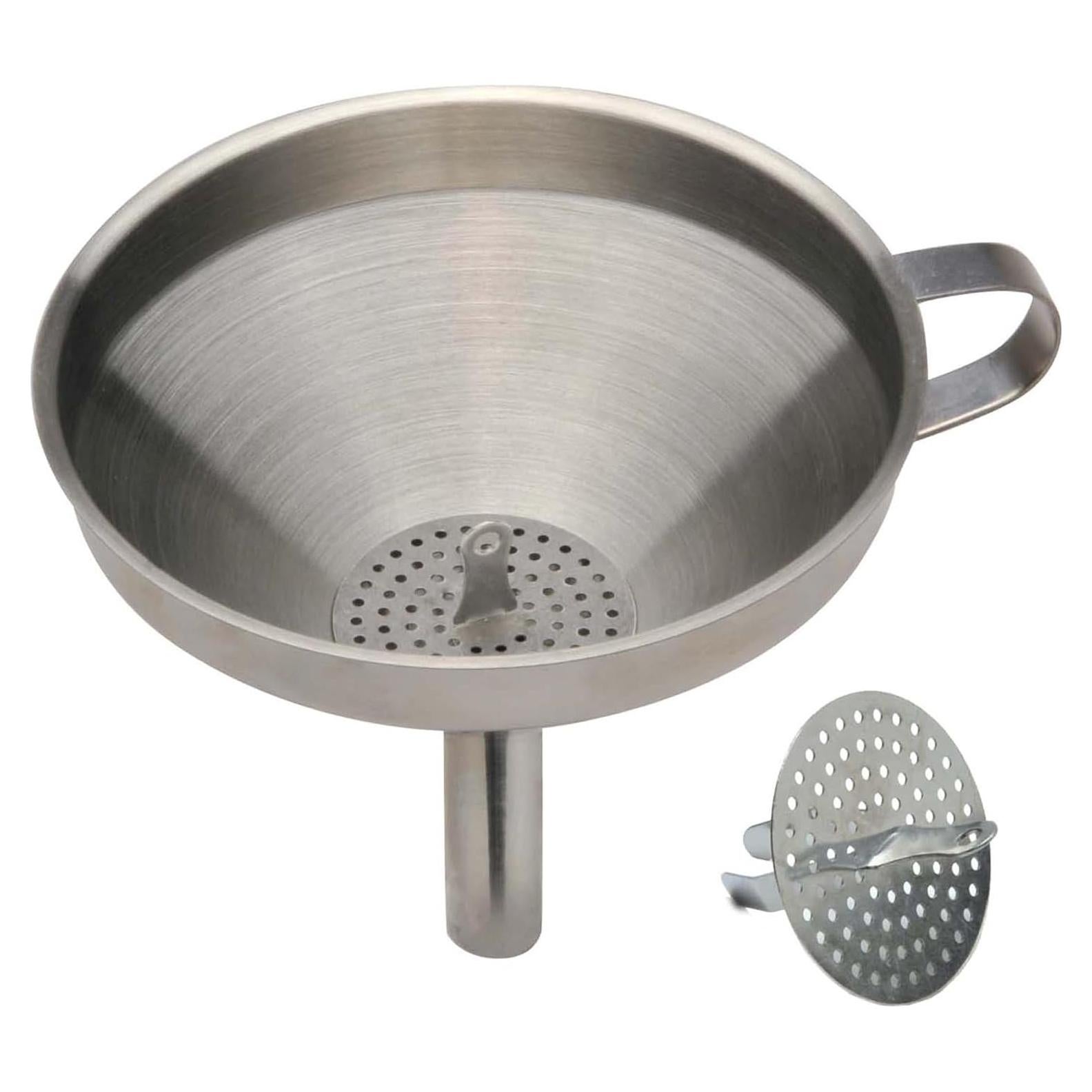 Embudo de Acero Inoxidable Norpro 12.7cm con Colador Desmontable