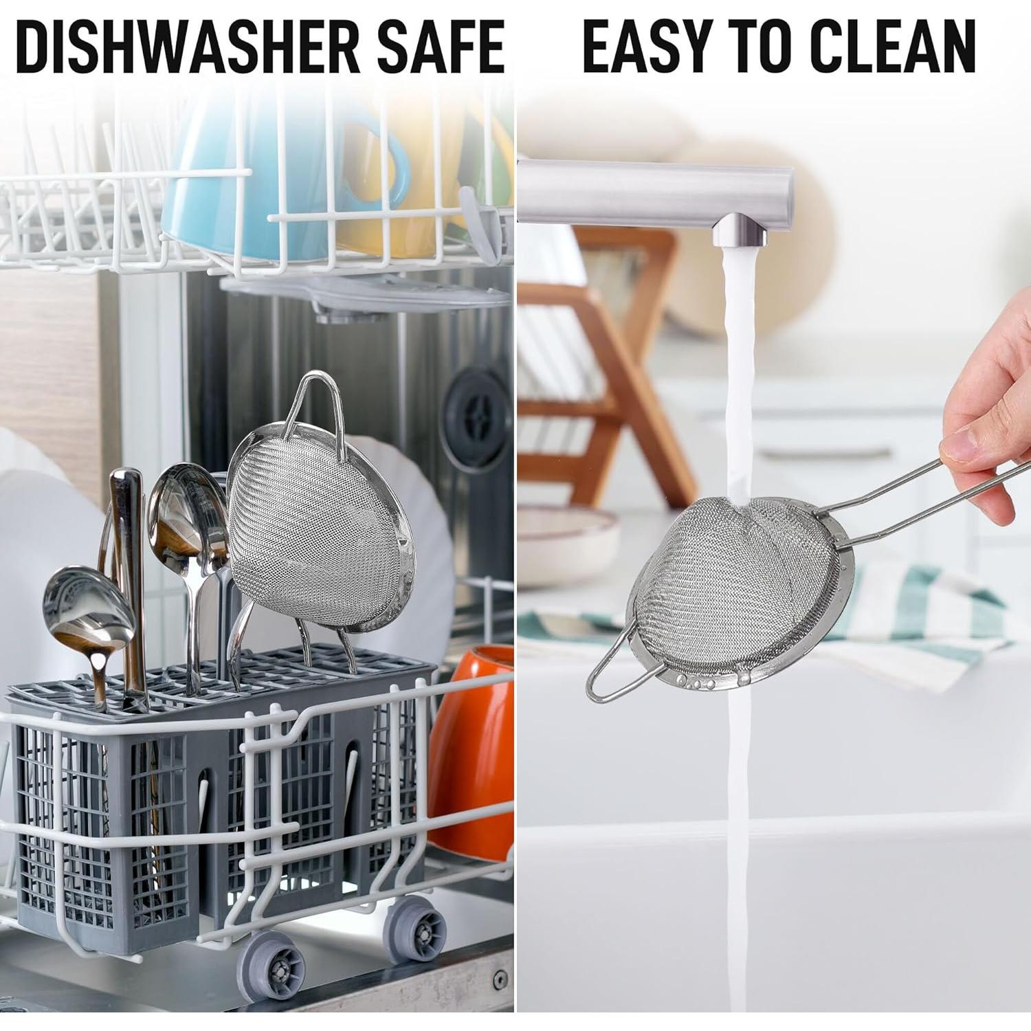 Colador de Malla Fina Zulay Kitchen Acero Inoxidable 22.9x8.5cm