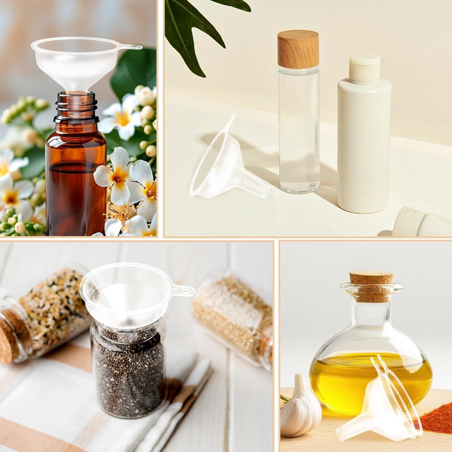 Paquete de 12 embudos pequeños SBYURE de polietileno 5cm