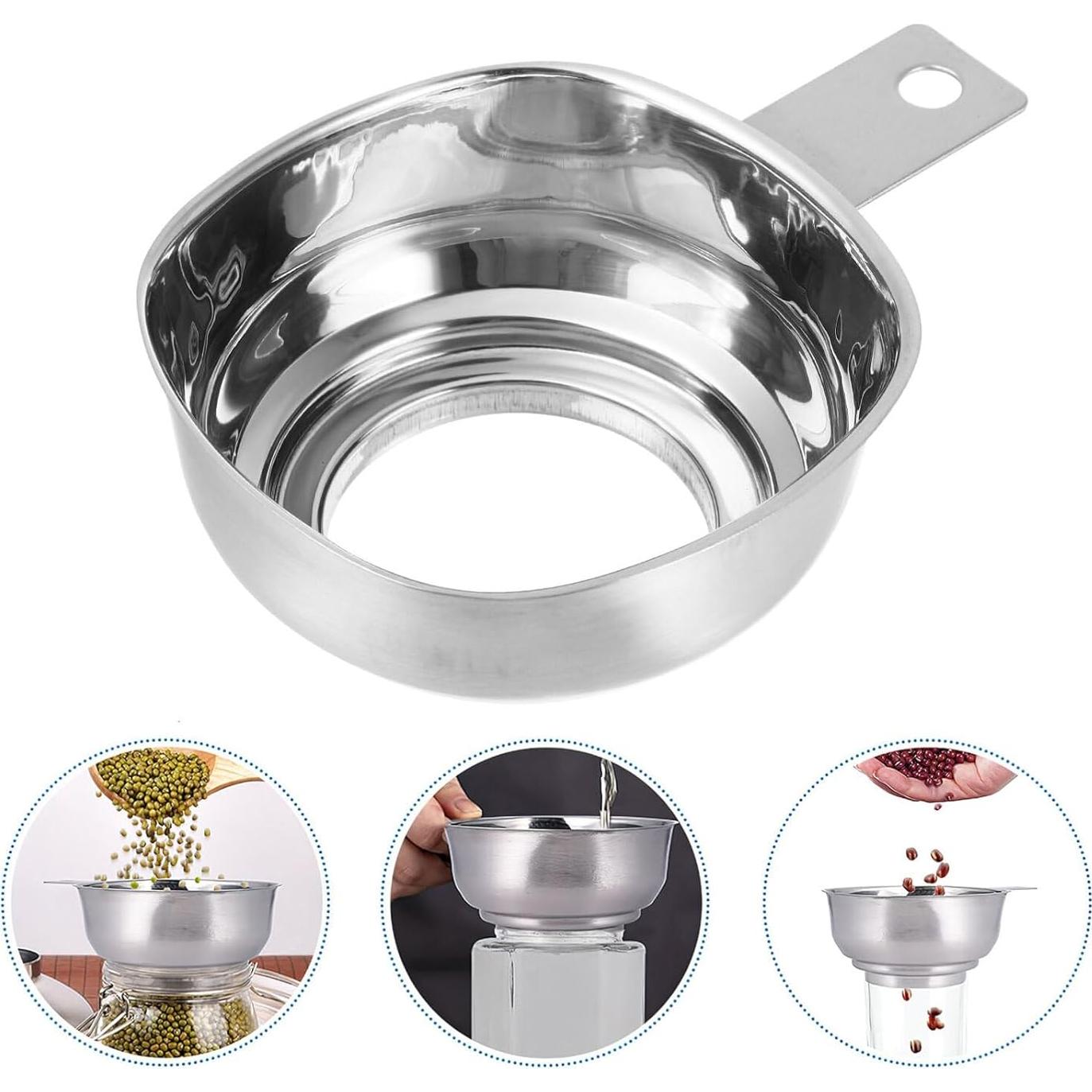 Embudo de Conservación Hemoton Acero Inoxidable Boca Ancha 5.5cm