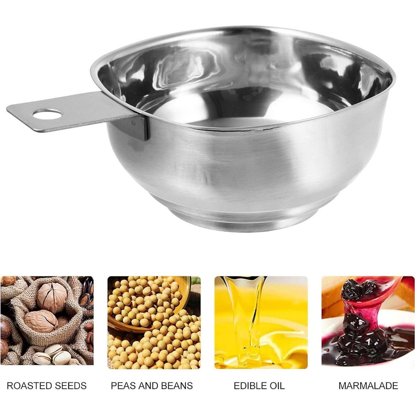 Embudo de Conservación Hemoton Acero Inoxidable Boca Ancha 5.5cm