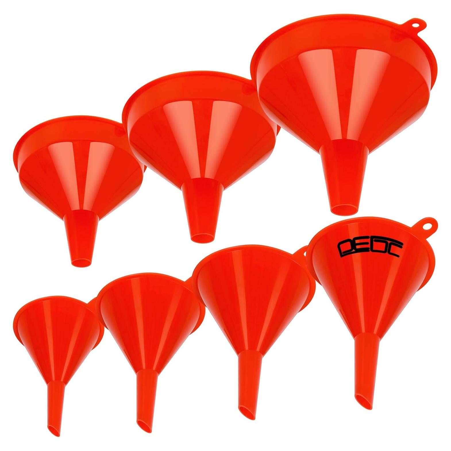 Juego de 7 Embudos de Plástico DEDC para Cocina y Automóvil