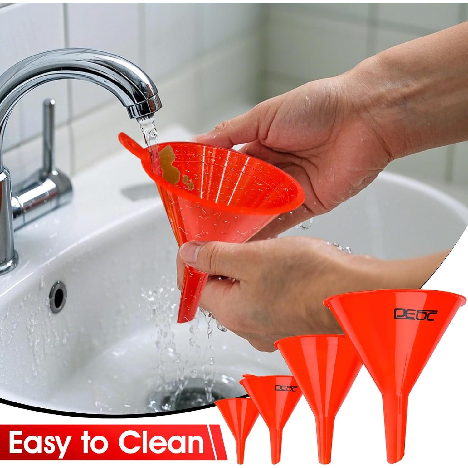 Juego de 7 Embudos de Plástico DEDC para Cocina y Automóvil