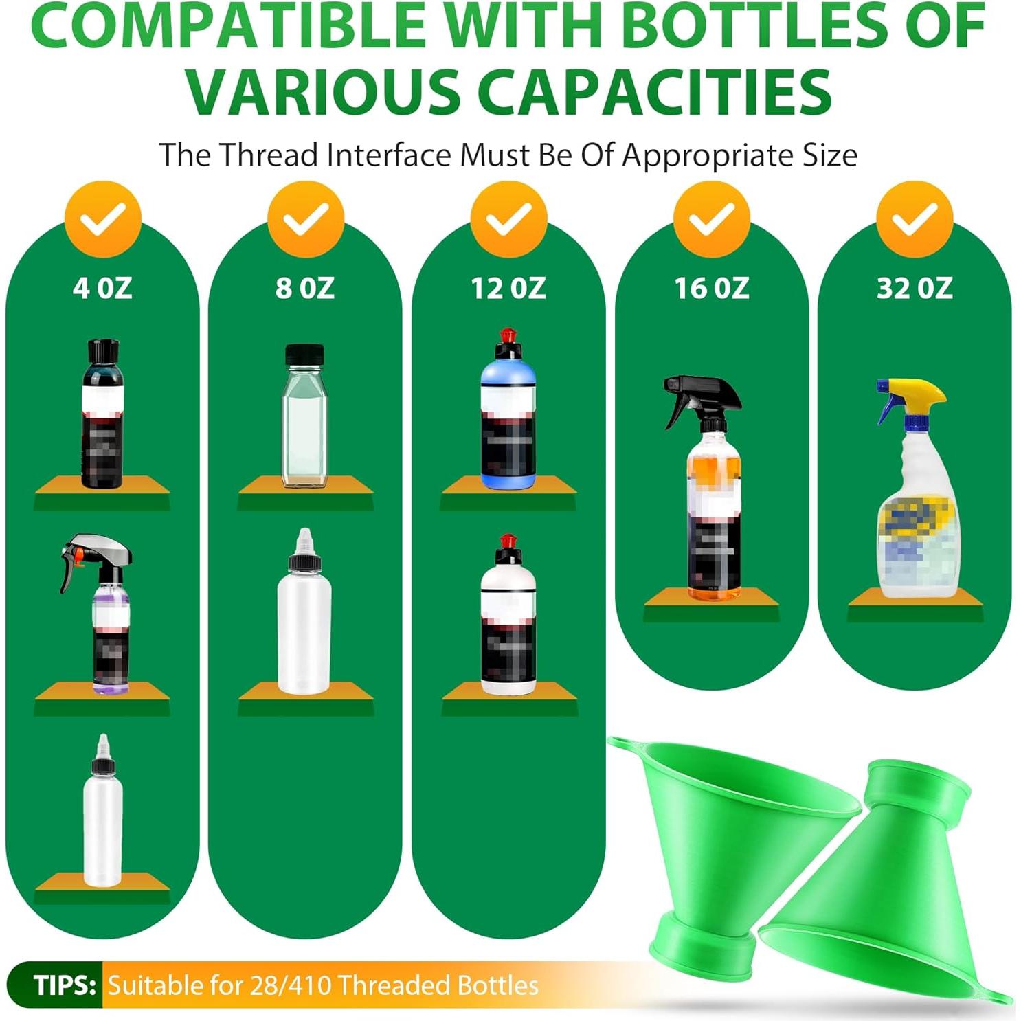 2 Embudos Rosqueados Dunkive para Llenado de Botellas 30mm