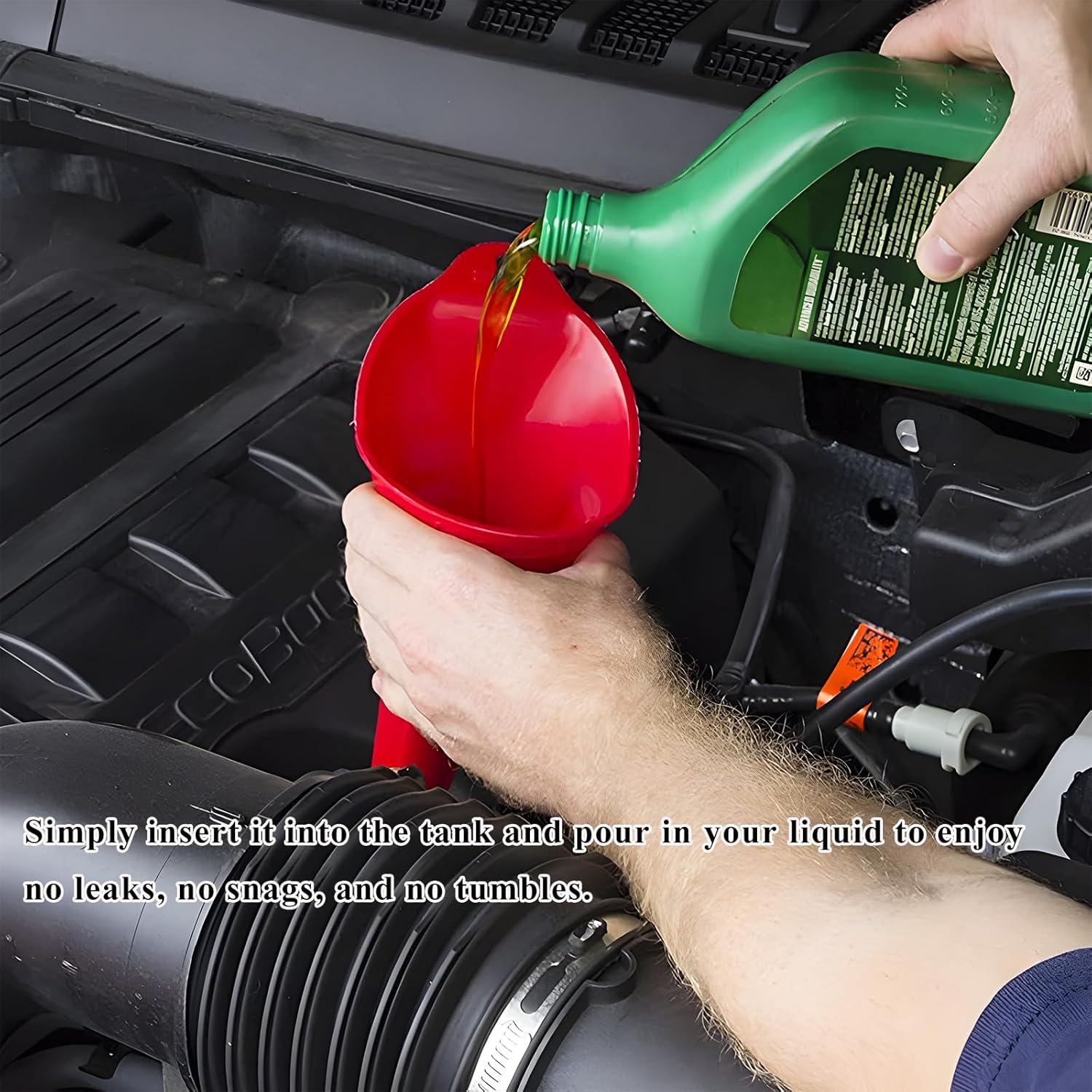 2 Embudos de Aceite ZNDAW de Plástico Cuello Largo 29 cm