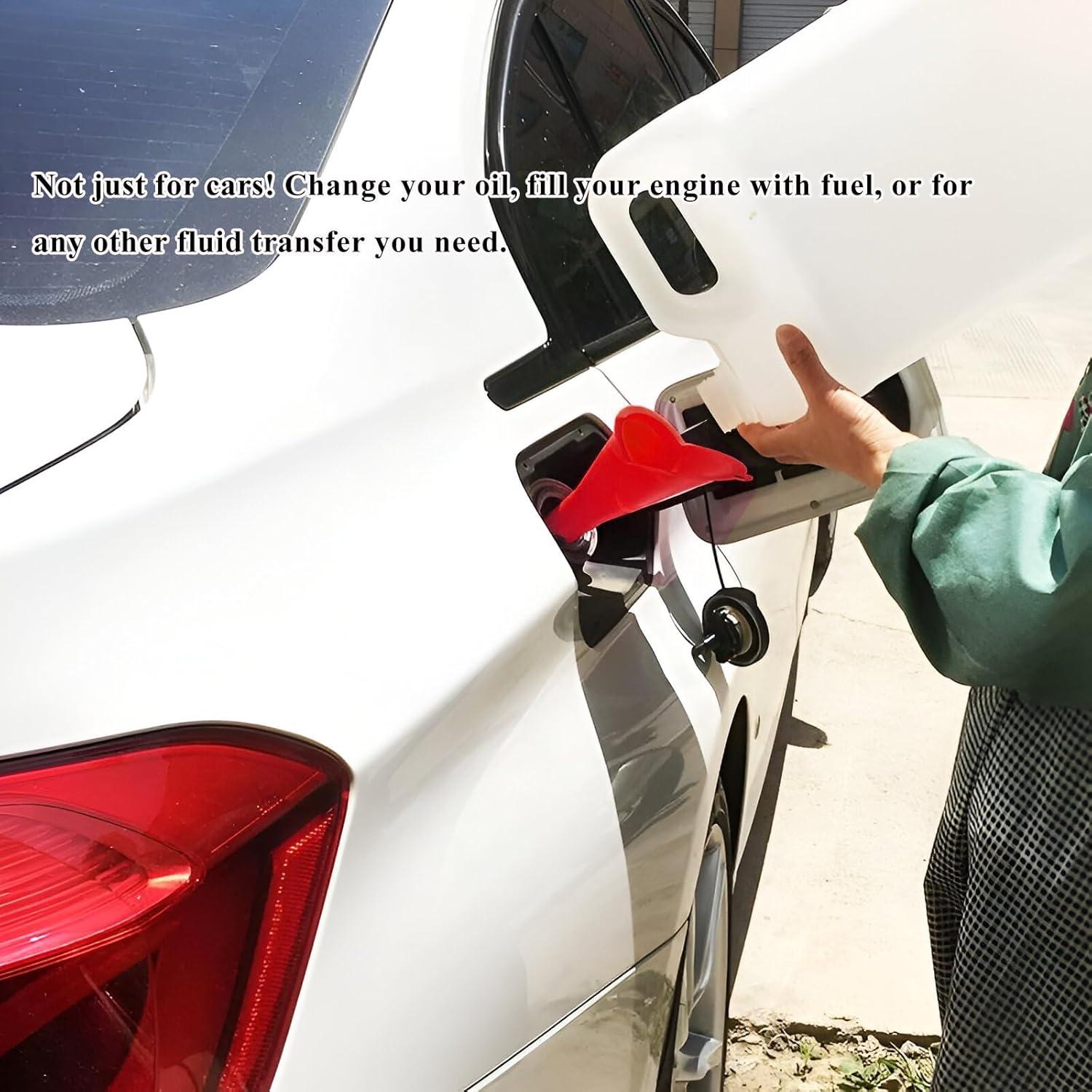 2 Embudos de Aceite ZNDAW de Plástico Cuello Largo 29 cm