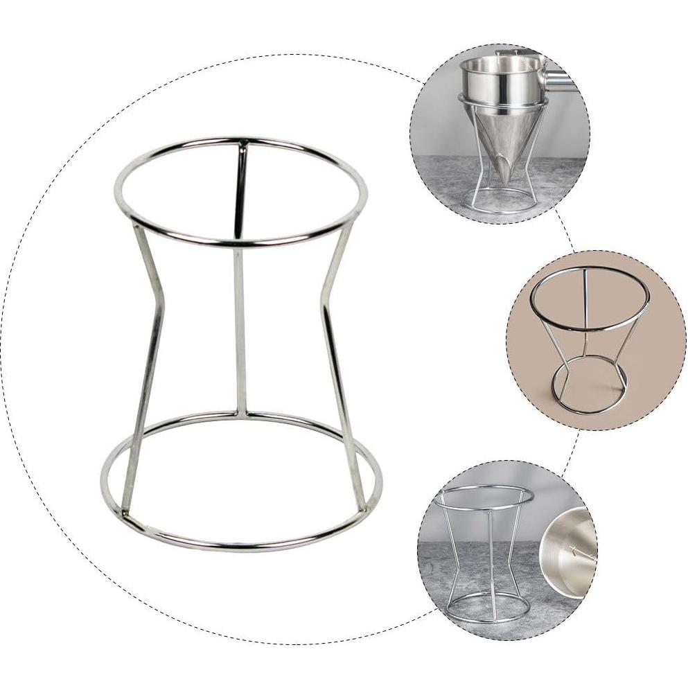 Soporte de embudo de acero inoxidable Tofficu 17x14 cm