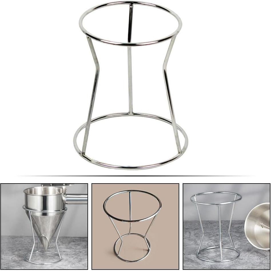 Soporte de embudo de acero inoxidable Tofficu 17x14 cm