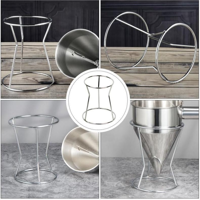 Soporte de embudo de acero inoxidable Tofficu 17x14 cm