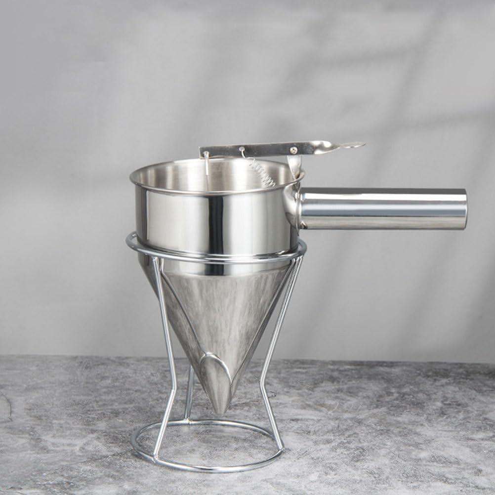 Soporte de embudo de acero inoxidable Tofficu 17x14 cm