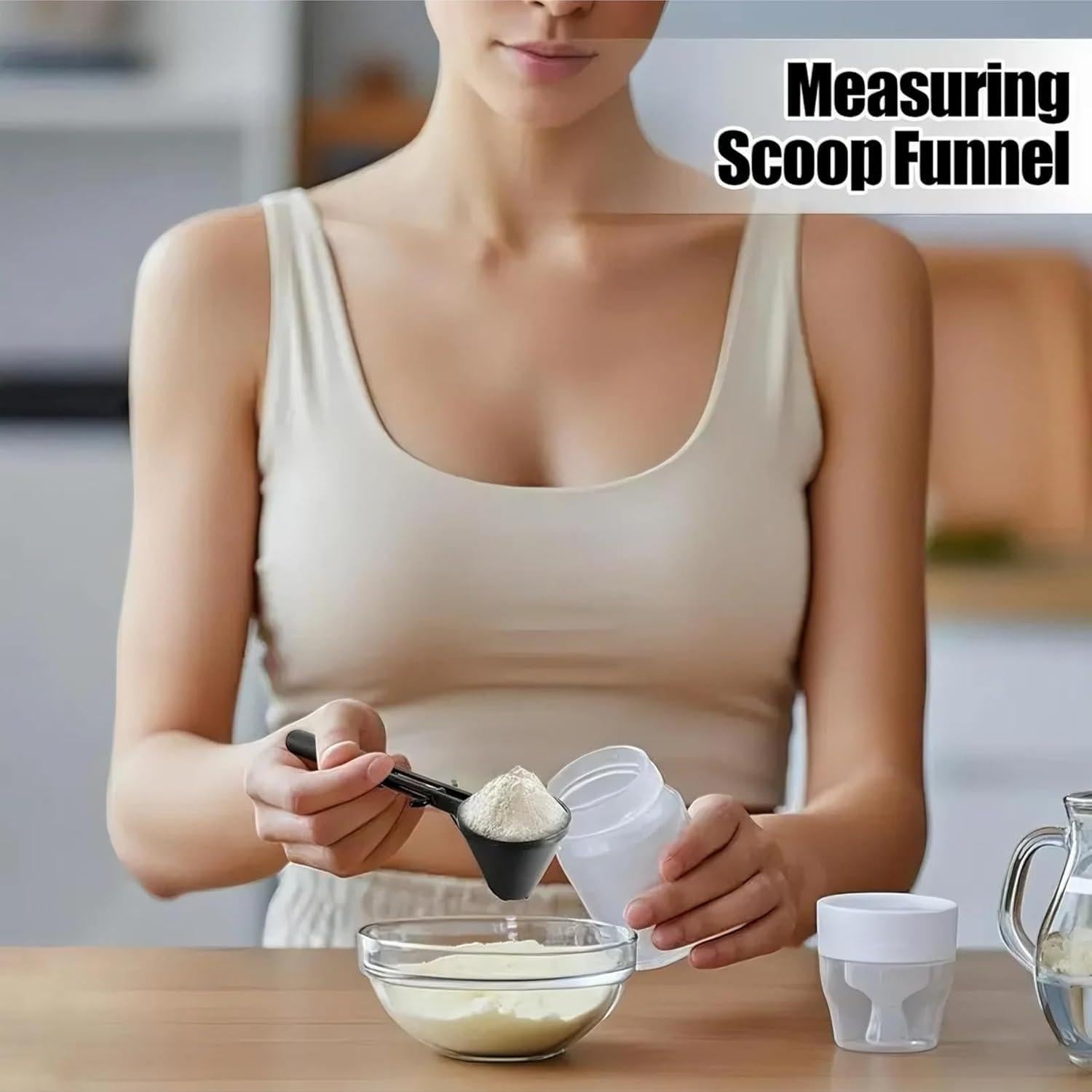 Cuchara 2-en-1 con Embudo Ainovi para Polvo - 18.7cm