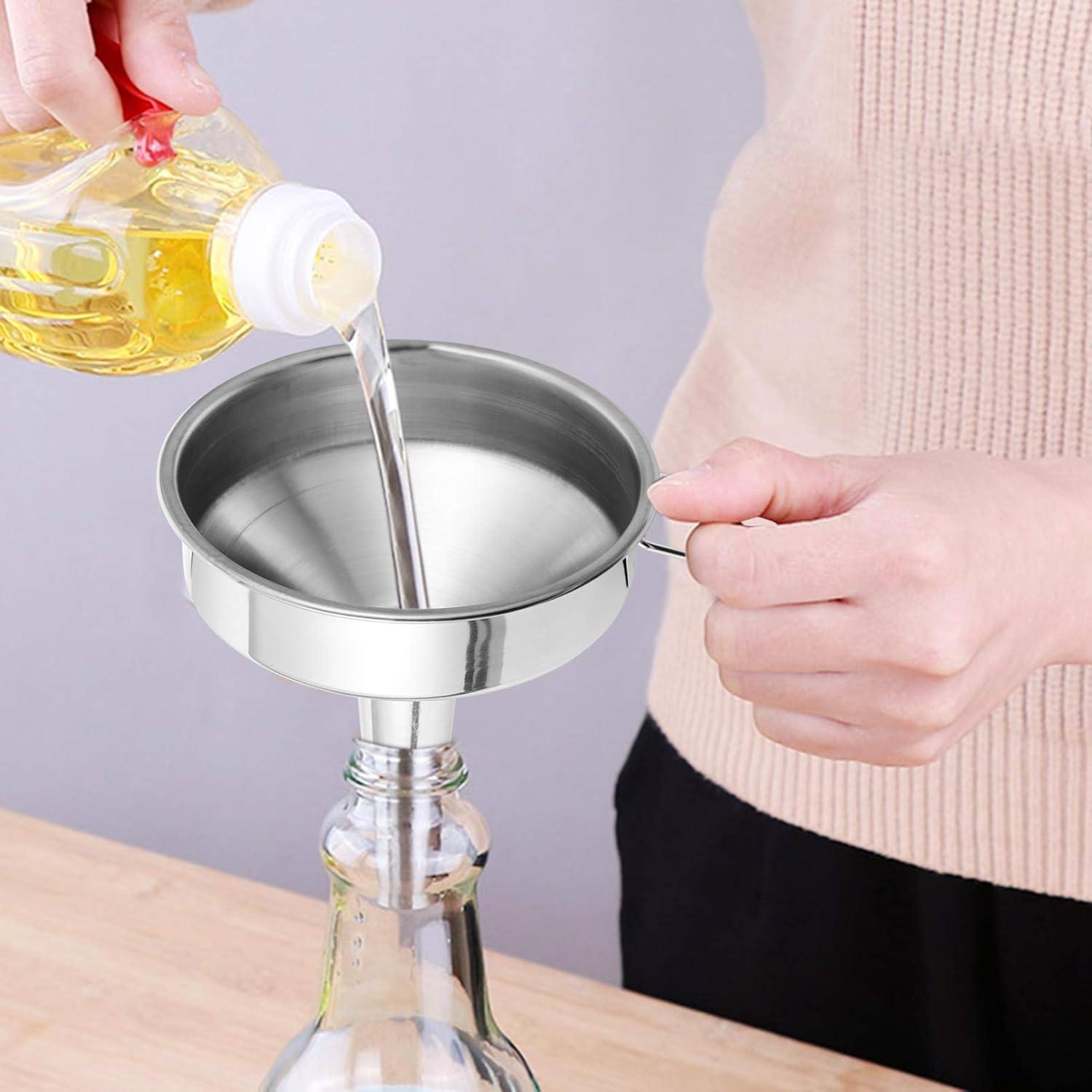 Embudo de Acero Inoxidable Hemoton 10cm para Cocina