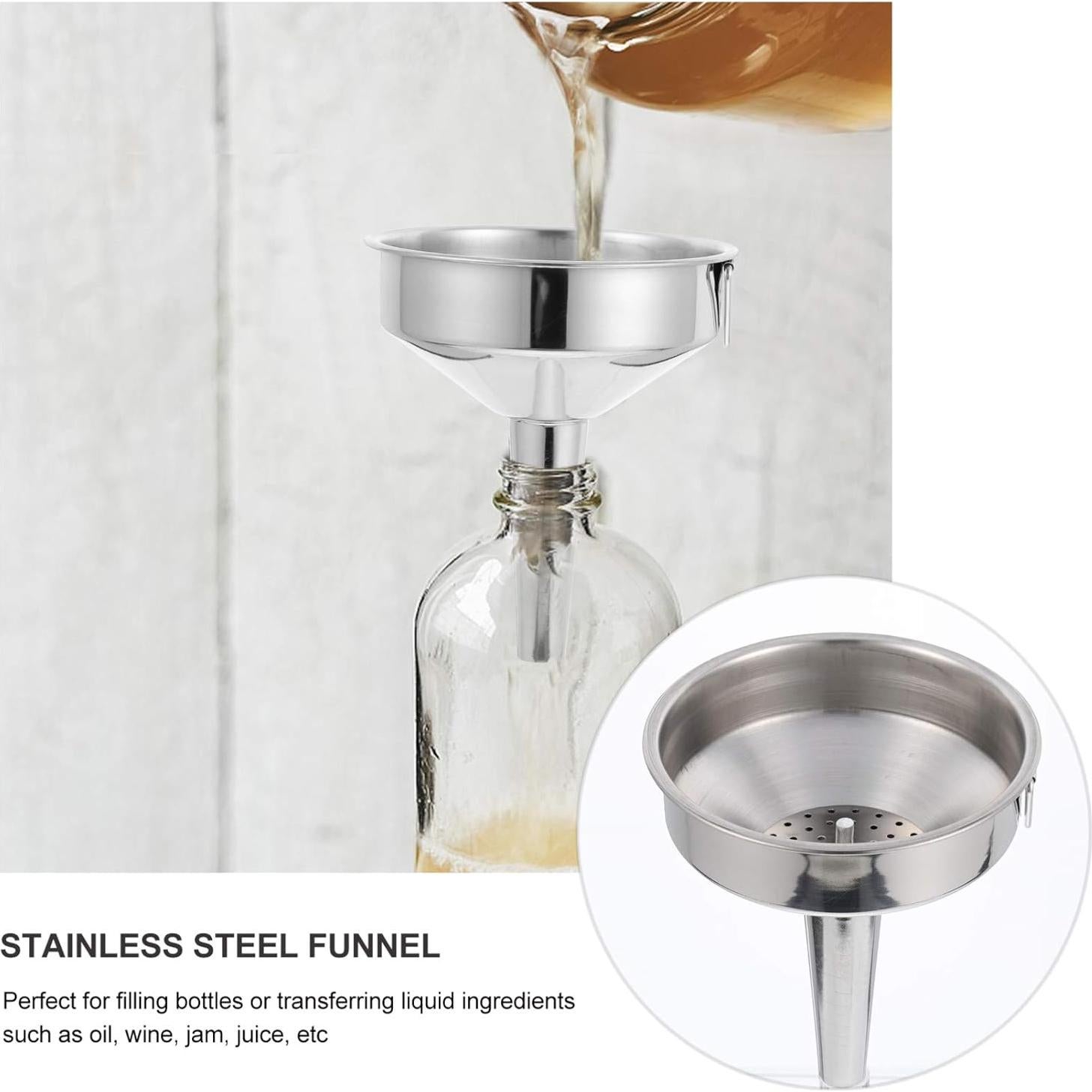 Embudo de Acero Inoxidable Hemoton 10cm para Cocina