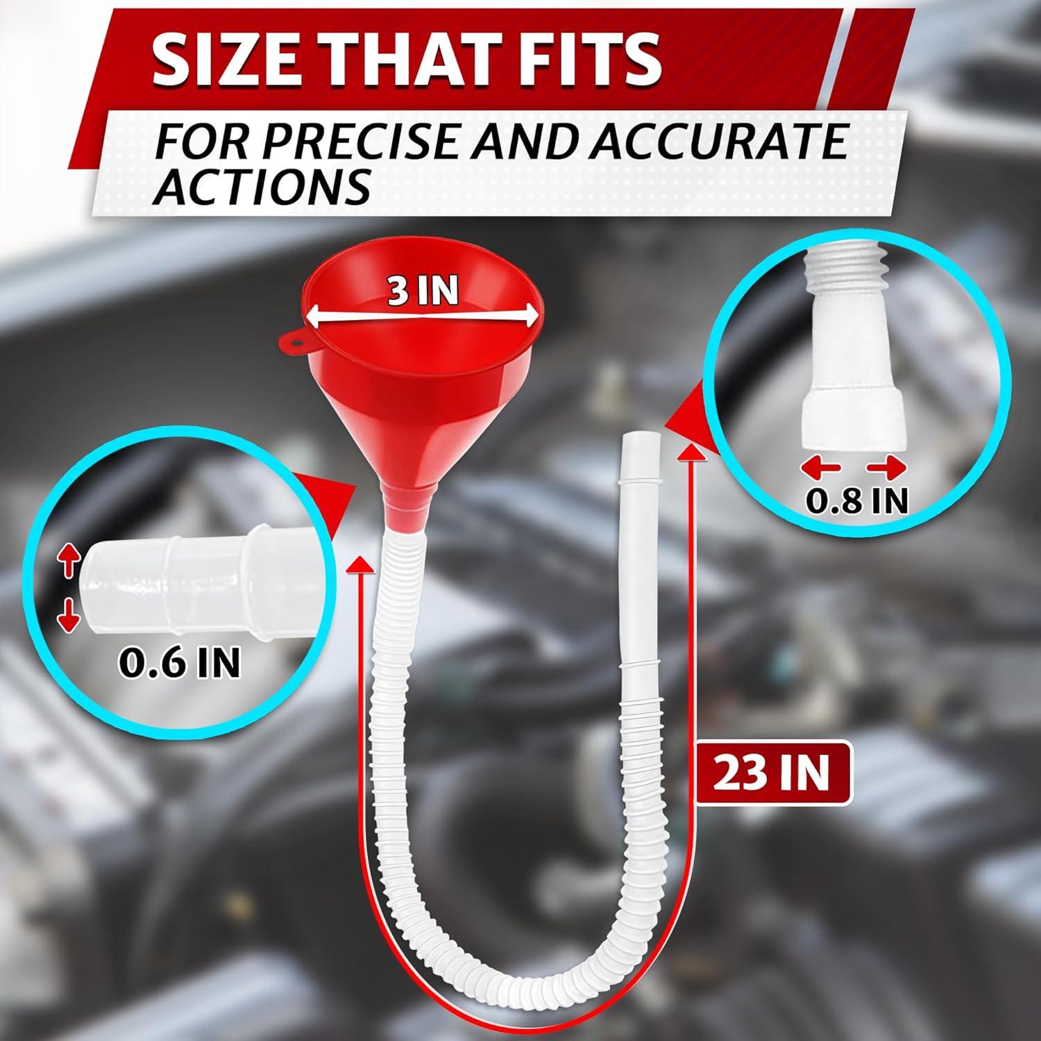 Embudo Flexible PIKTIME 3" x 58.42 cm para Aceite y Riego