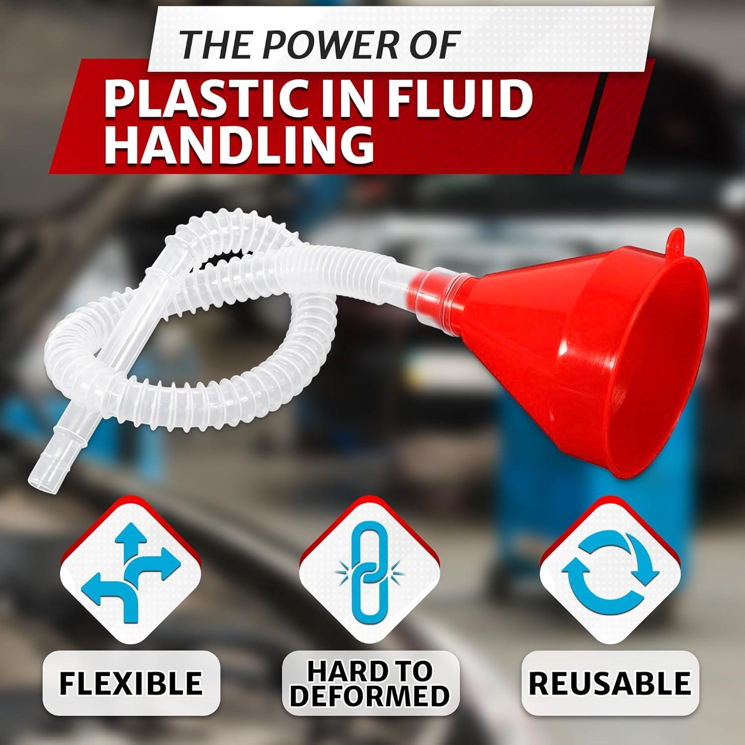 Embudo Flexible PIKTIME 3" x 58.42 cm para Aceite y Riego