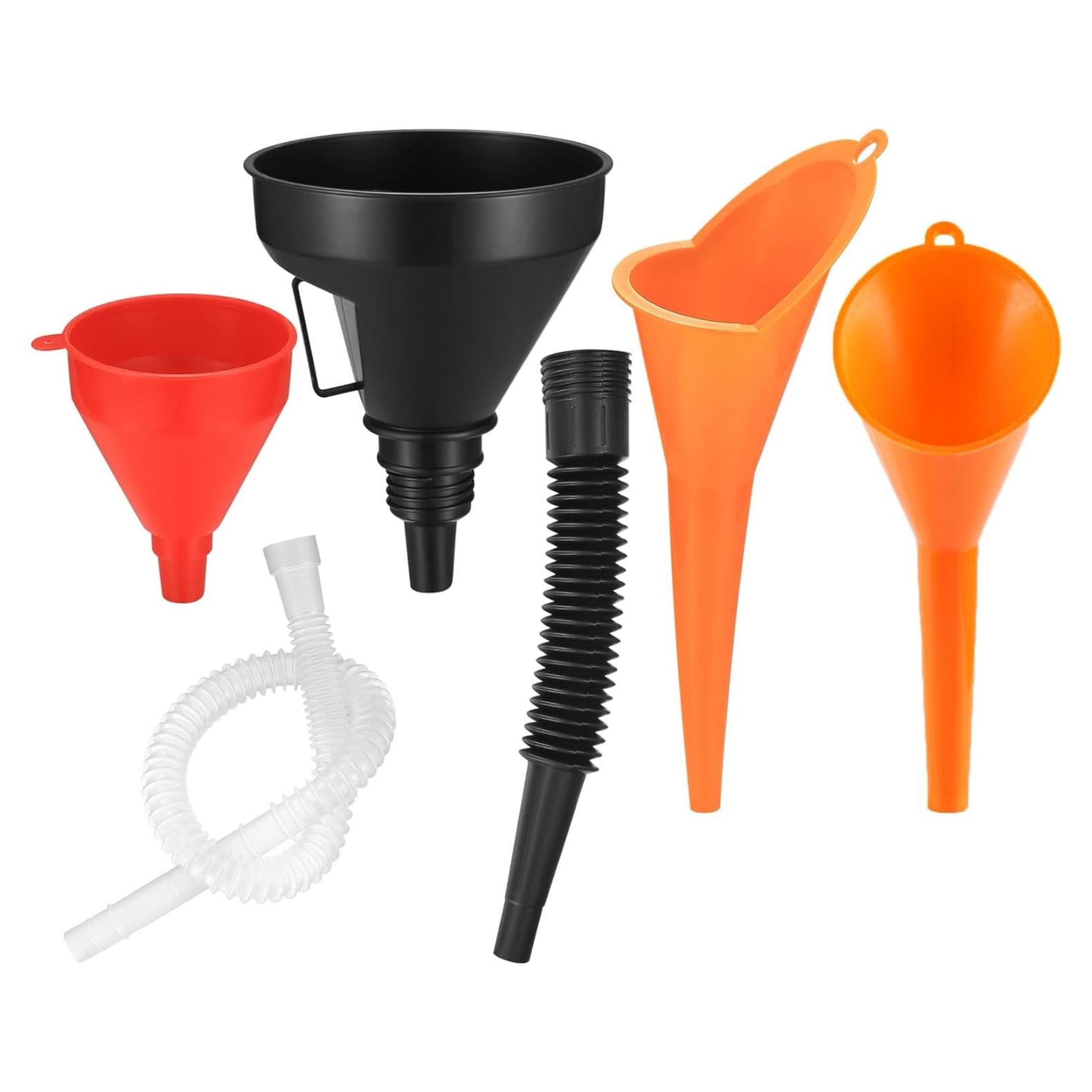 Juego de 4 embudos automotrices HexinYigjly con filtro y pico