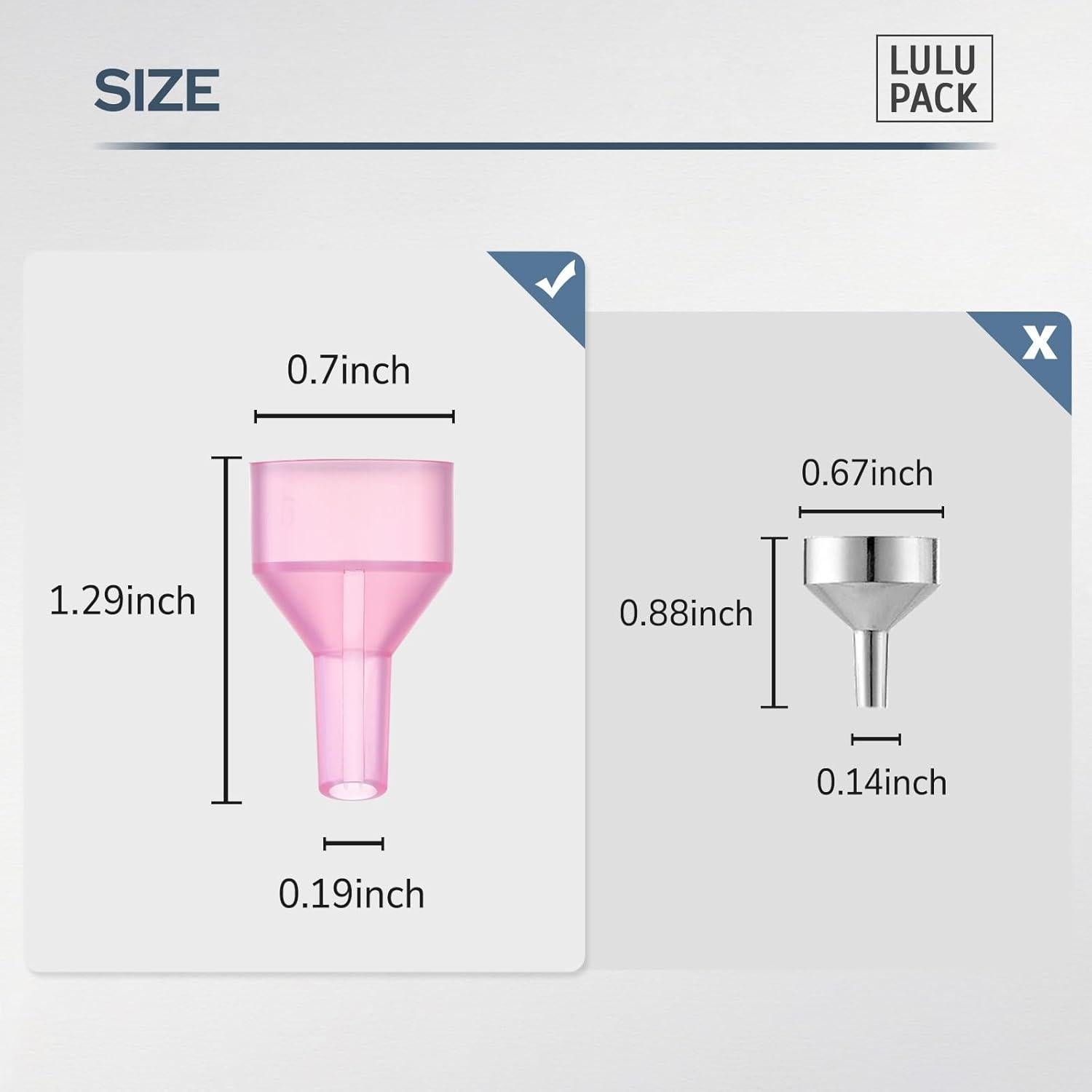 Embudo Pequeño Lulupack para Llenar Botellas - 8 Piezas