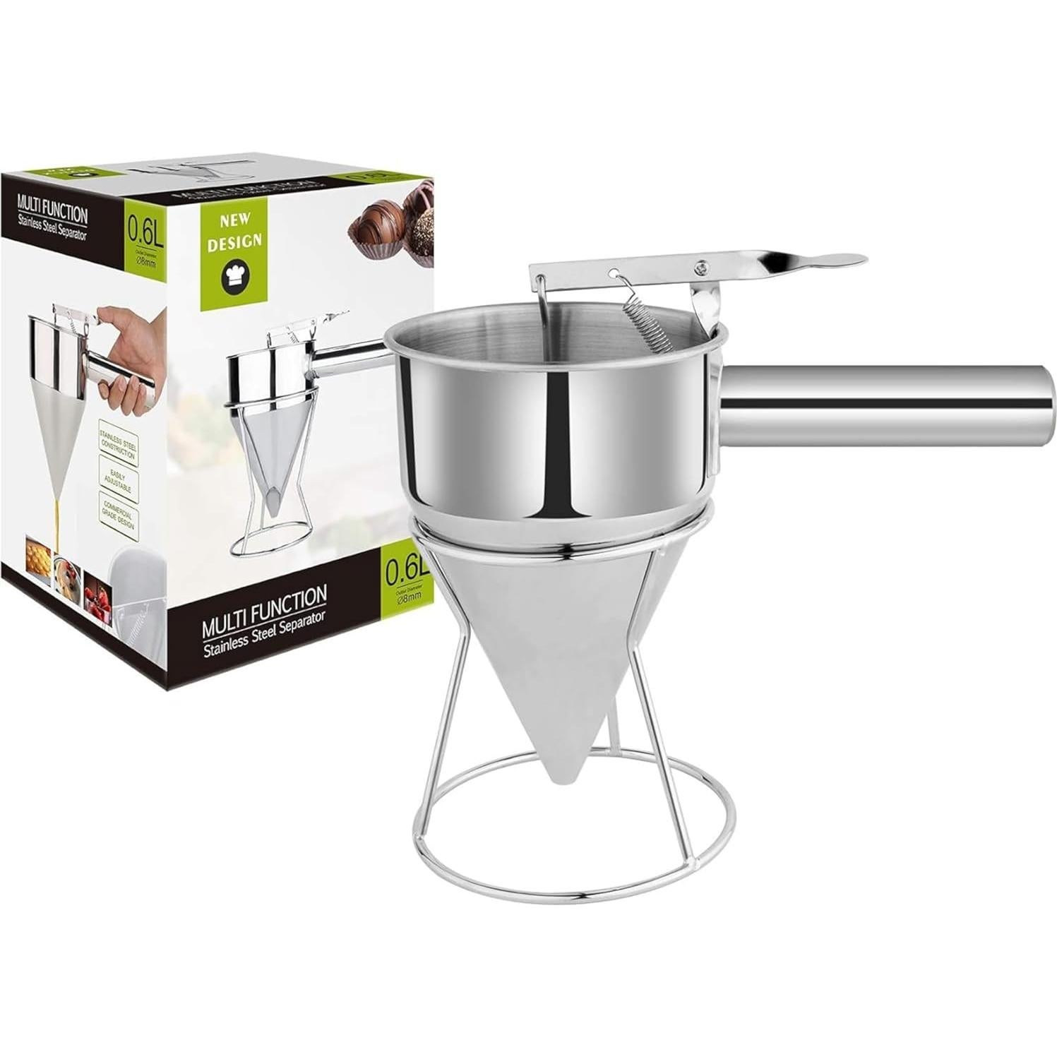 Dispensador de Masa 600ml Acero Inoxidable YWHWXB con Soporte
