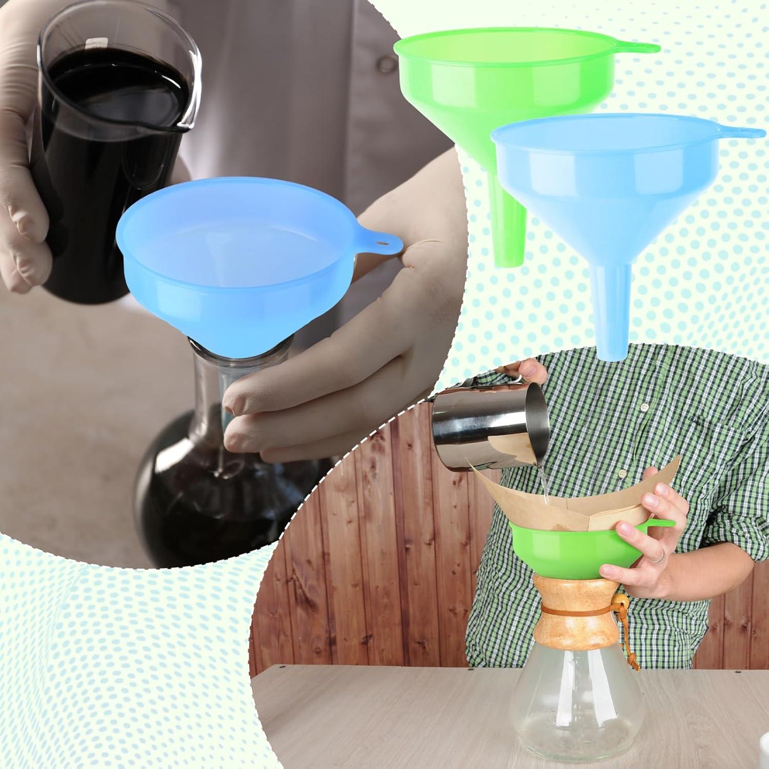 Juego de 18 Embudos de Plástico Honeydak 11.94 cm Boca Ancha