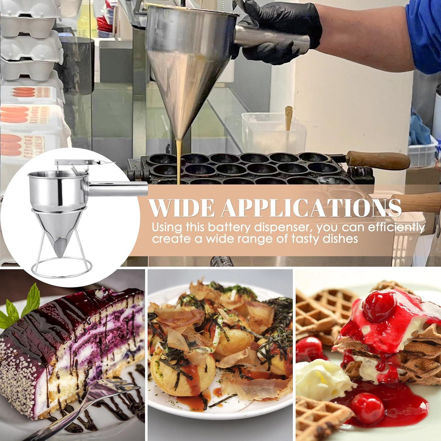 Dispensador de Masa para Panqueques MAOPINER Acero Inoxidable 600ml