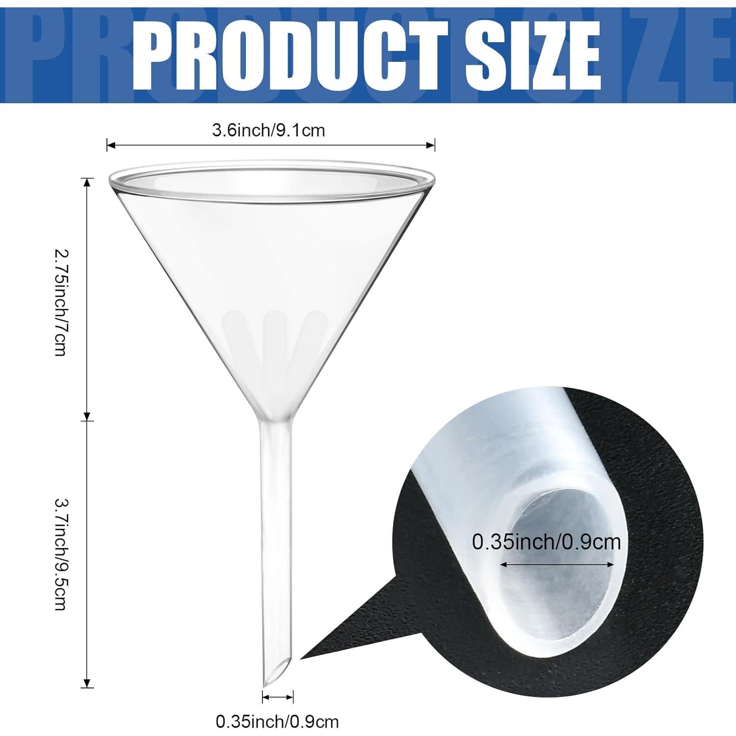 Juego de 30 embudos de plástico Aemygo 90mm para laboratorio