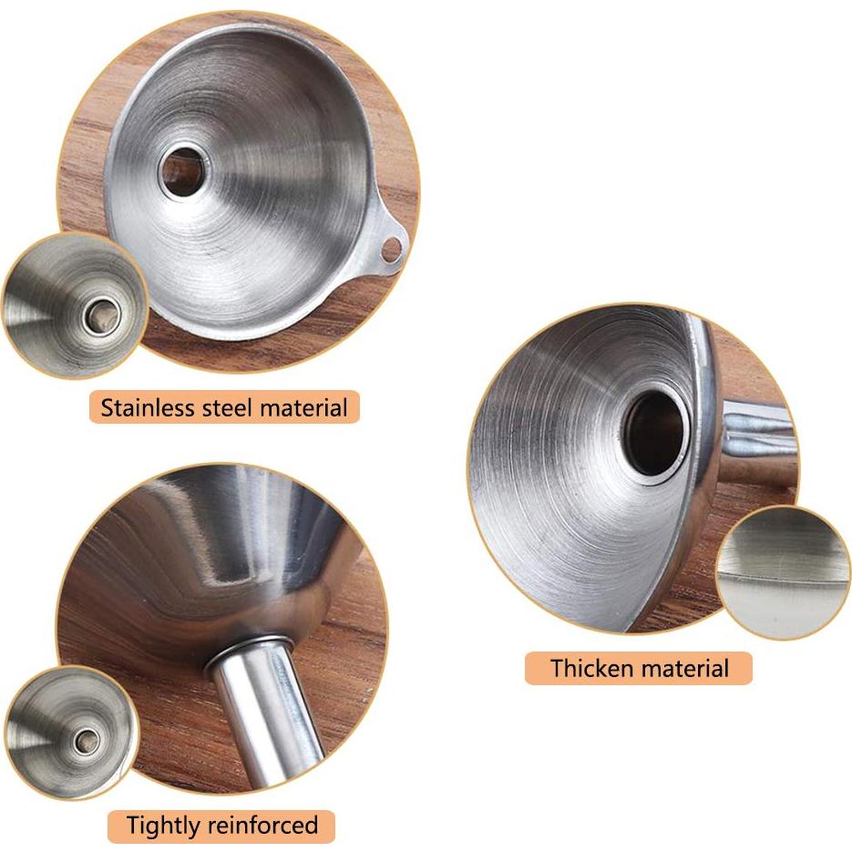 Juego de 3 embudos de acero inoxidable Maxin - A prueba de óxido