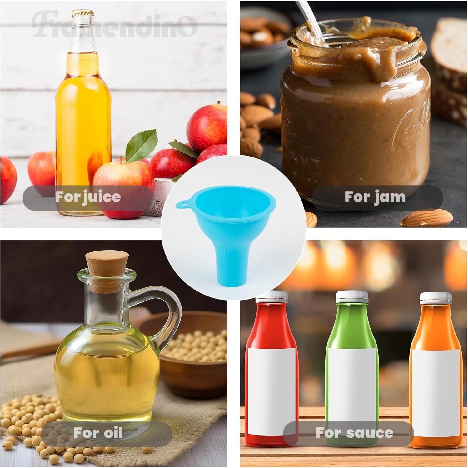 Set de 4 embudos de silicona Framendino para cocina