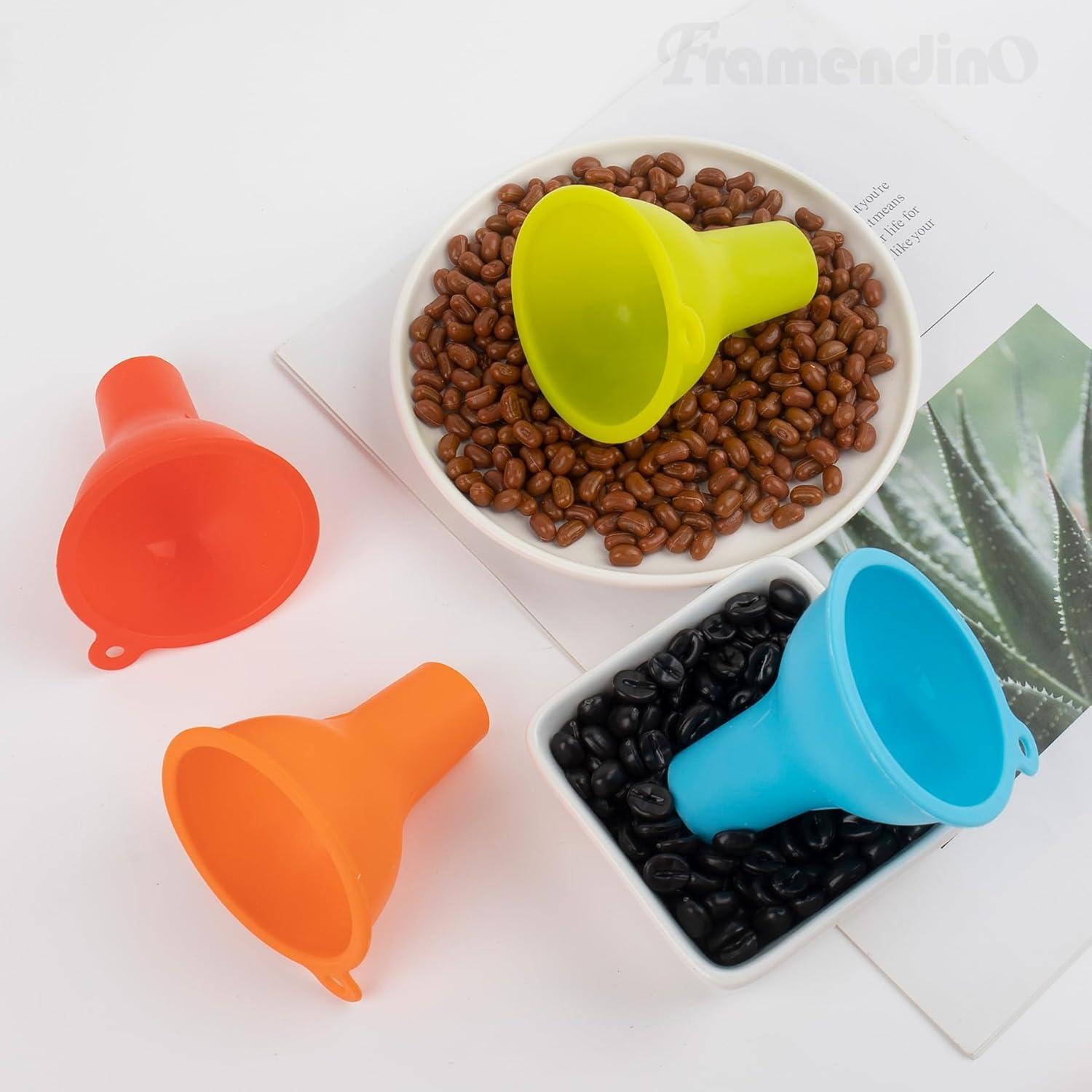 Set de 4 embudos de silicona Framendino para cocina