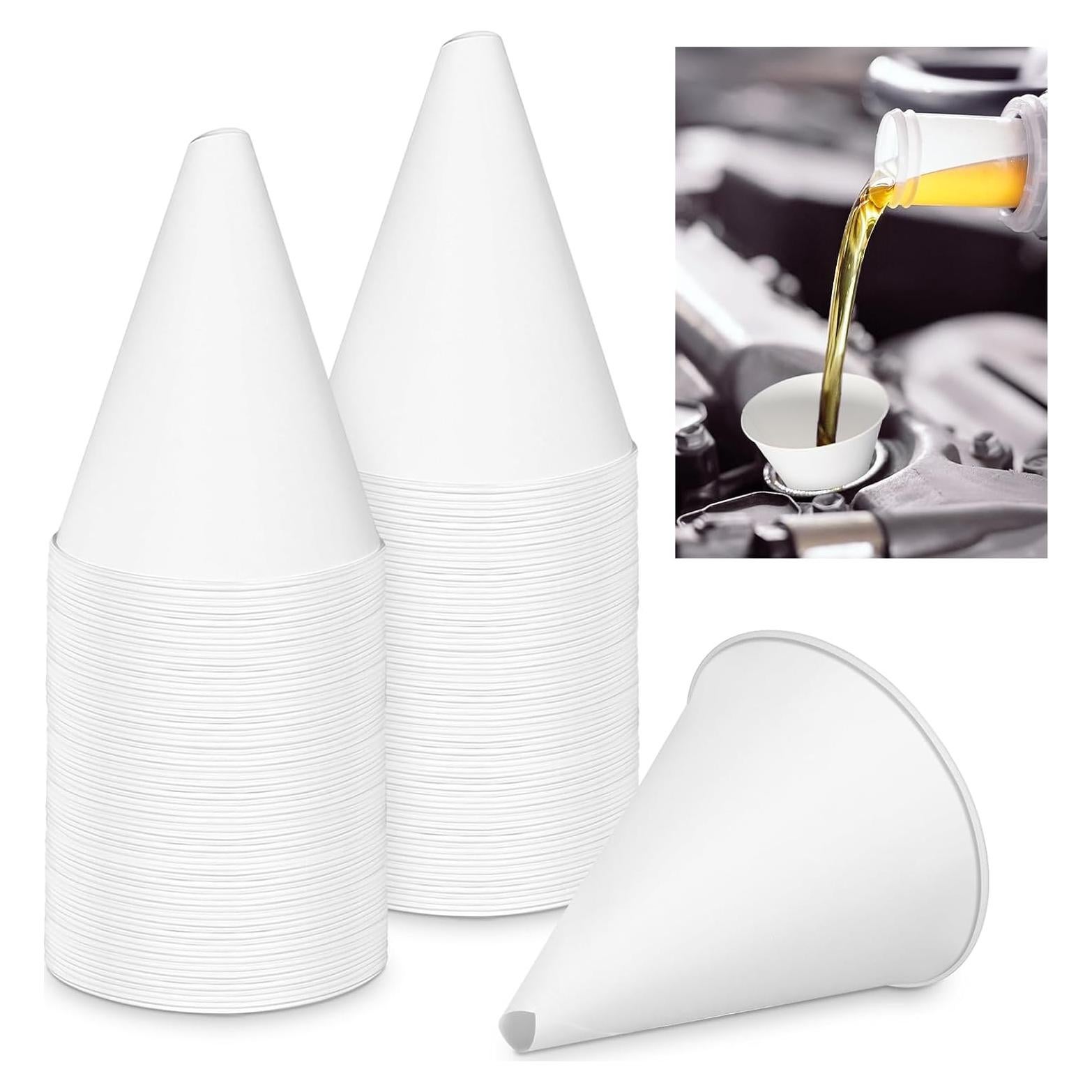 25 Embudos de Papel Desechables SiliFine 177 ml para Aceite