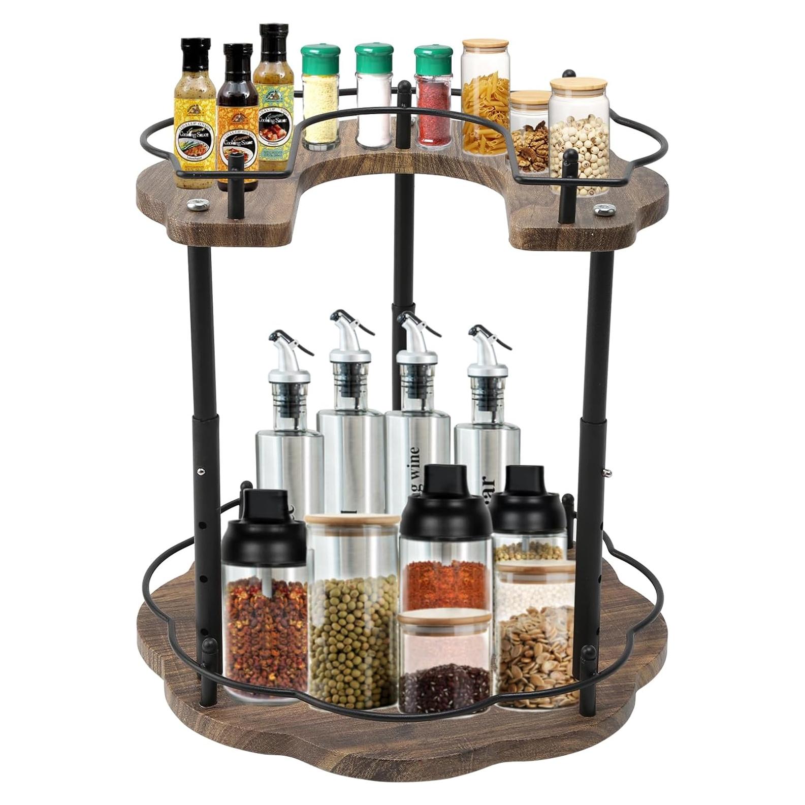 Organizador giratorio Petyoung 2 niveles para especias 30x30 cm